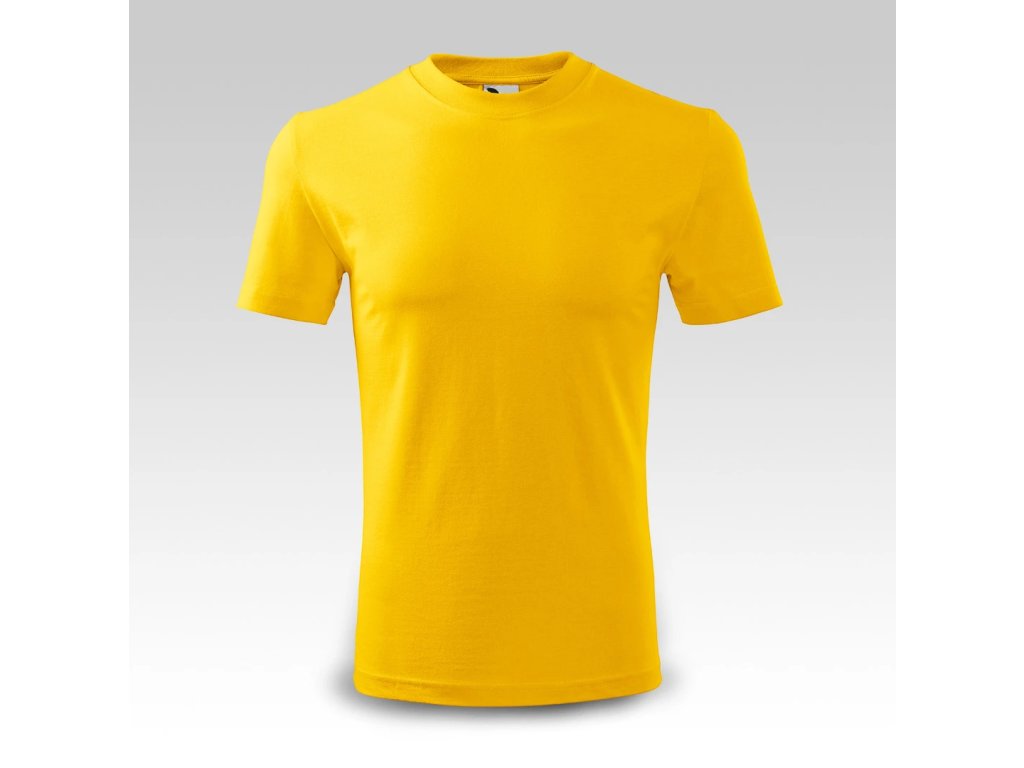 Žluté tričko s vlastním potiskem