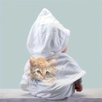 Dětská osuška s kapucí  Ušatý pes Vodovky Splitcolored