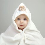 Dětská osuška s kapucí Baby Kotě Vodovky Splitcolored