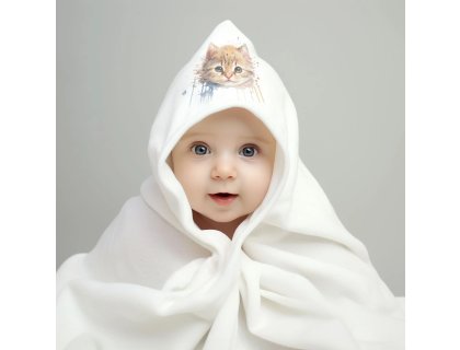 Dětská osuška s kapucí Vyjící liška Vodovky Splitcolored