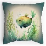 Dětský Polštářek s potiskem Hlubinná rybka Vodovky Splitcolored