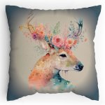 Dětský Polštářek s potiskem Jelen Vodovky Splitcolored