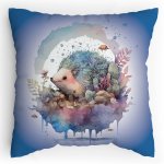 Dětský Polštářek s potiskem Ježek na ostrově Vodovky Splitcolored