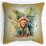 Dětský Polštářek s potiskem Lev v zátiší vodovky