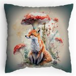 Dětský Polštářek s potiskem Liška na houbách Vodovky Splitcolored