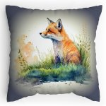 Dětský Polštářek s potiskem Liška Vodovky Splitcolored