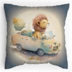 Dětský Polštářek s potiskem Lvíček na safari Vodovky Splitcolored