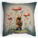 Dětský Polštářek s potiskem Medvěd na houbách Vodovky Splitcolore