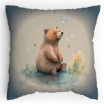 Dětský Polštářek s potiskem Medvídek v louži Vodovky Splitcolored