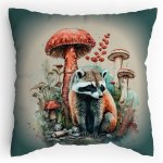 Dětský Polštářek s potiskem Mýval na houbách Vodovky Splitcolored