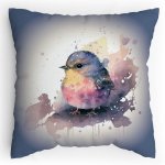 Dětský Polštářek s potiskem Ptáček Vodovky Splitcolored
