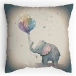 Dětský Polštářek s potiskem Slůně a balónky Vodovky Splitcolored