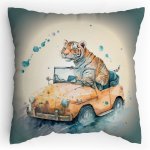 Dětský Polštářek s potiskem Tygr na safari Vodovky Splitcolored