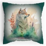 Dětský Polštářek s potiskem Vlk Vodovky Splitcolored