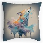 Dětský Polštářek s potiskem Vyjící liška Vodovky Splitcolored