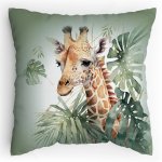 Dětský Polštářek s potiskem Žirafa v zátiší vodovky