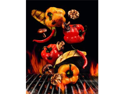 Kuchyňská utěrka s potiskem Grilovaná zelenina