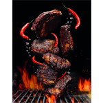 Kuchyňská utěrka s potiskem Ohnivý Steak