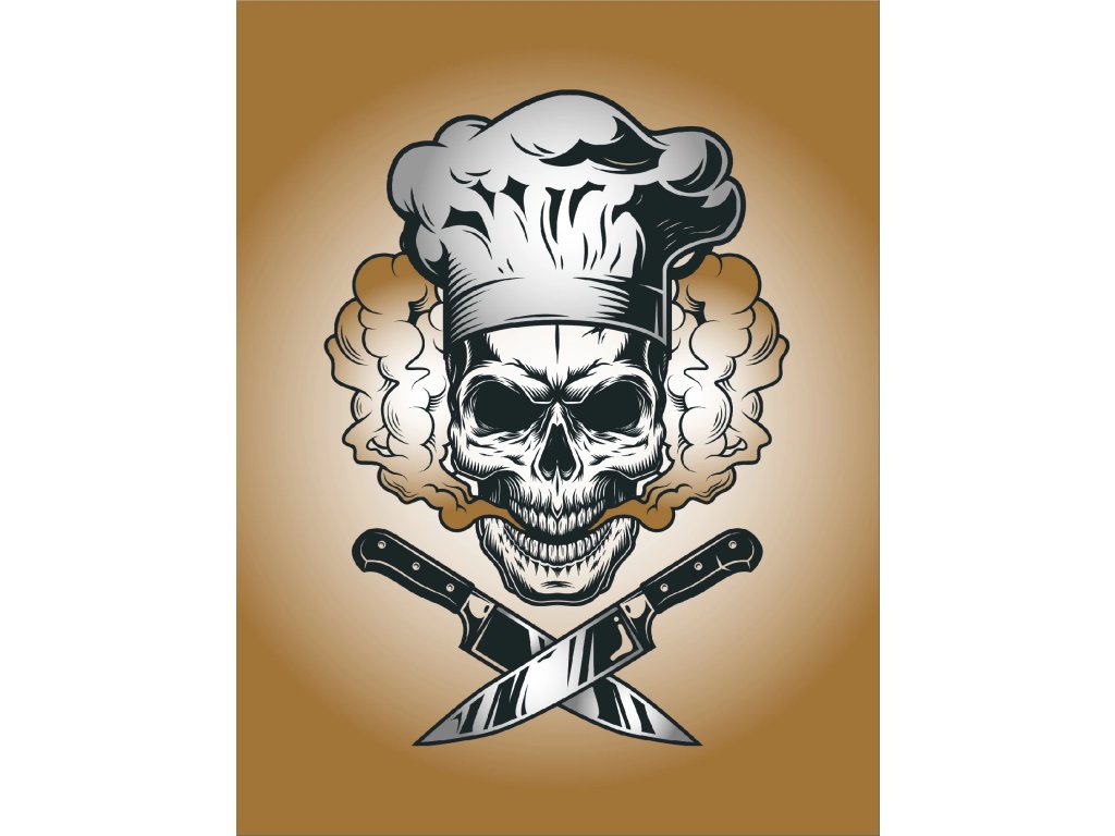 Kuchyňská utěrka s potiskem Pirát Kuchař