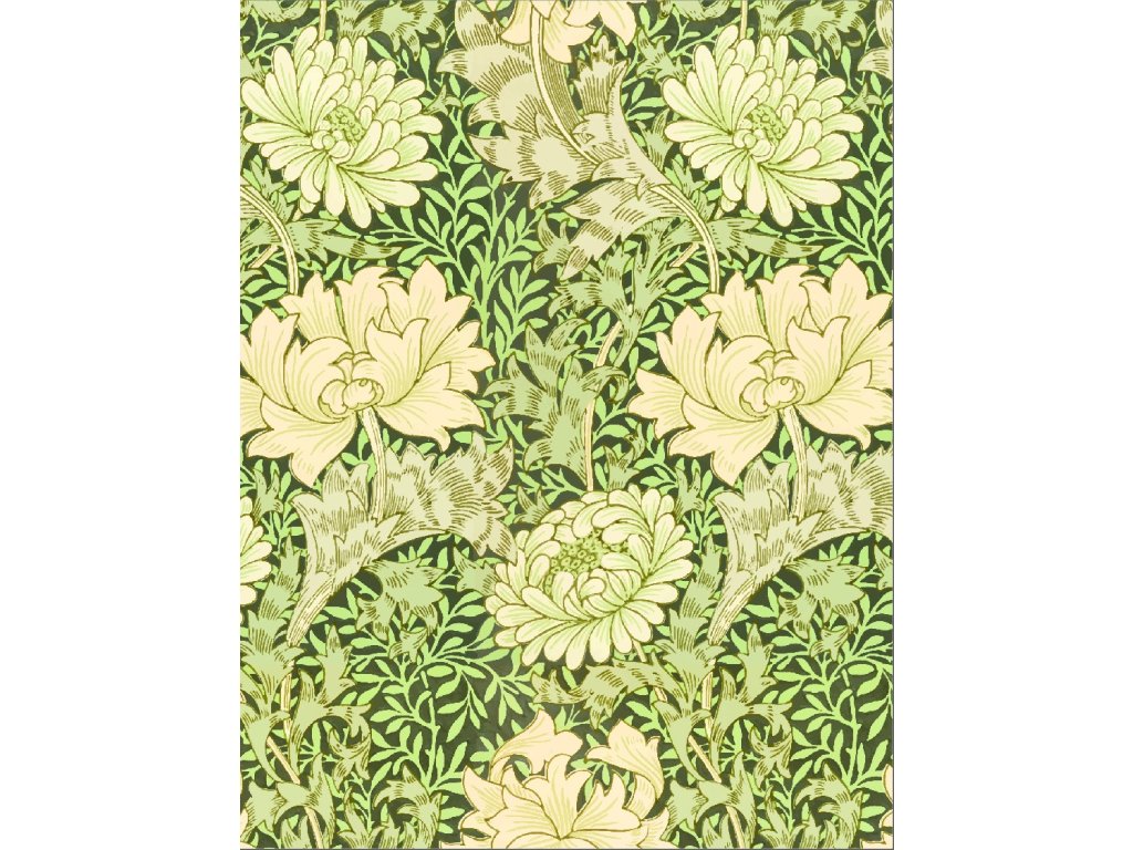 Kuchyňská utěrka s potiskem Vintage květinová perokresba