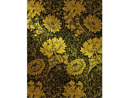 Kuchyňská utěrka s potiskem Vintage Zlaté květy