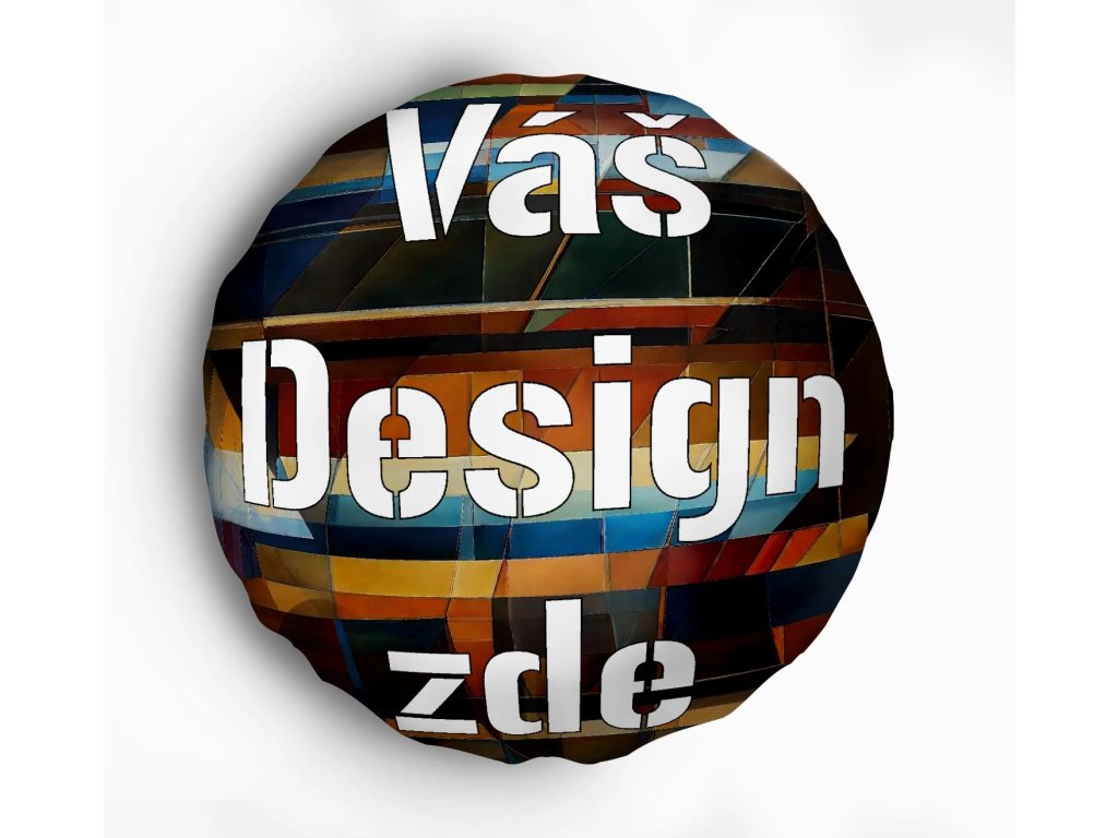 Kulatý polštář s vlastním potiskem