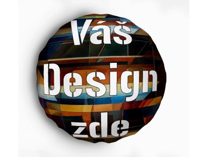 Kulatý polštář s vlastním potiskem