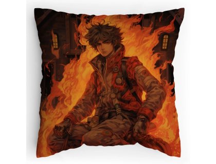 Polstářek s potiskem  Anime hasič