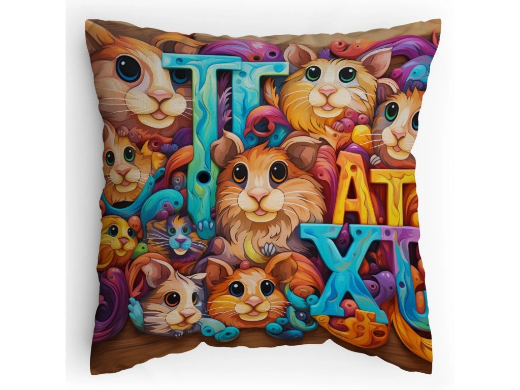 Polstářek s potiskem Gangster morčata