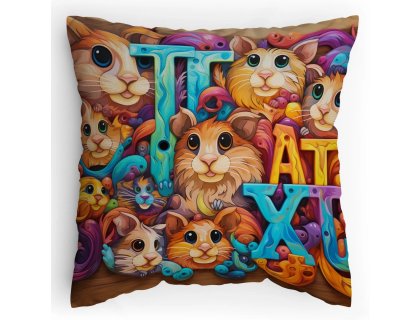 Polstářek s potiskem Gangster morčata