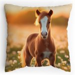 Polstářek s potiskem Hříbě v polích