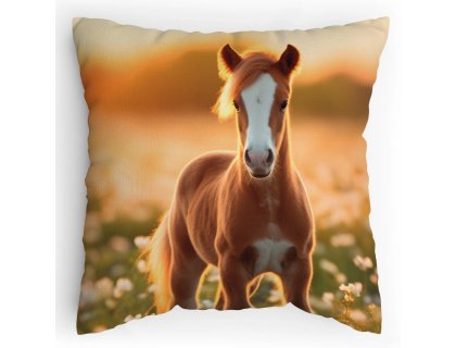 Polstářek s potiskem Hříbě v polích