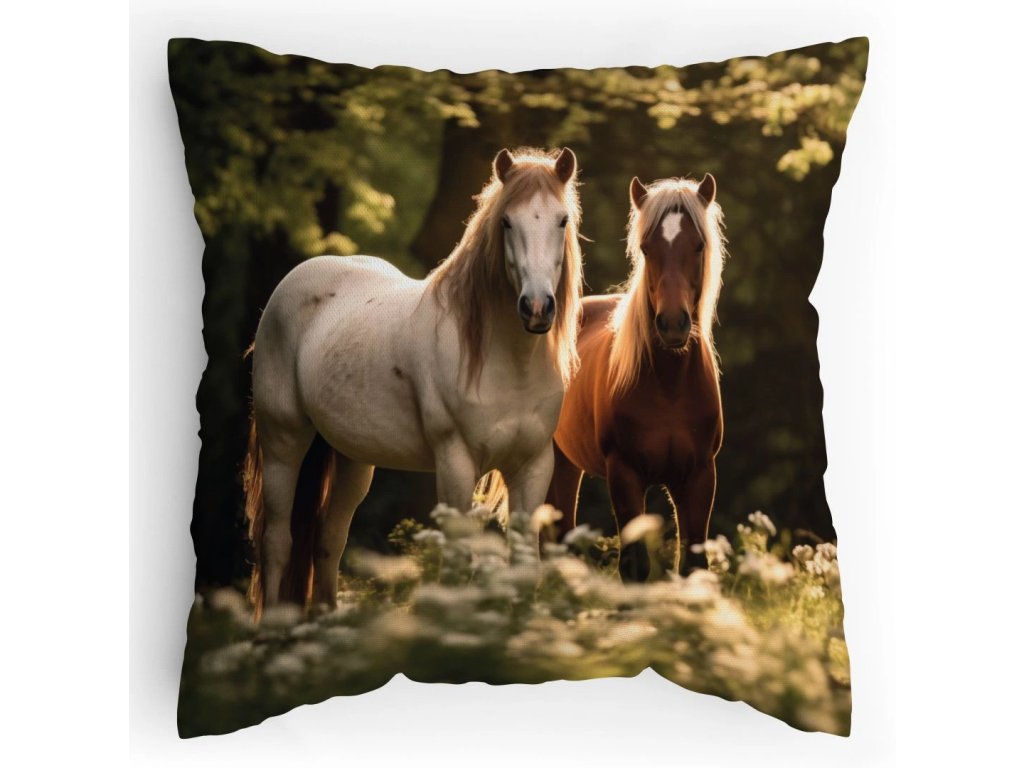 Polstářek s potiskem Koničci