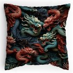 Polstářek s potiskem Mystičtí draci