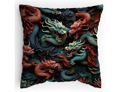 Polstářek s potiskem Mystičtí draci