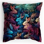 Polstářek s potiskem Mystičtí zajíci