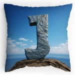 Polštářek s potiskem  Kamenné J