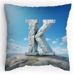 Polštářek s potiskem  Kamenné K