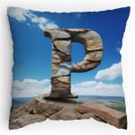 Polštářek s potiskem  Kamenné P