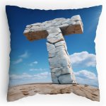 Polštářek s potiskem  Kamenné T