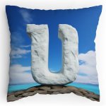 Polštářek s potiskem  Kamenné U