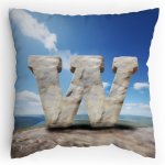 Polštářek s potiskem  Kamenné W