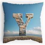 Polštářek s potiskem  Kamenné Y