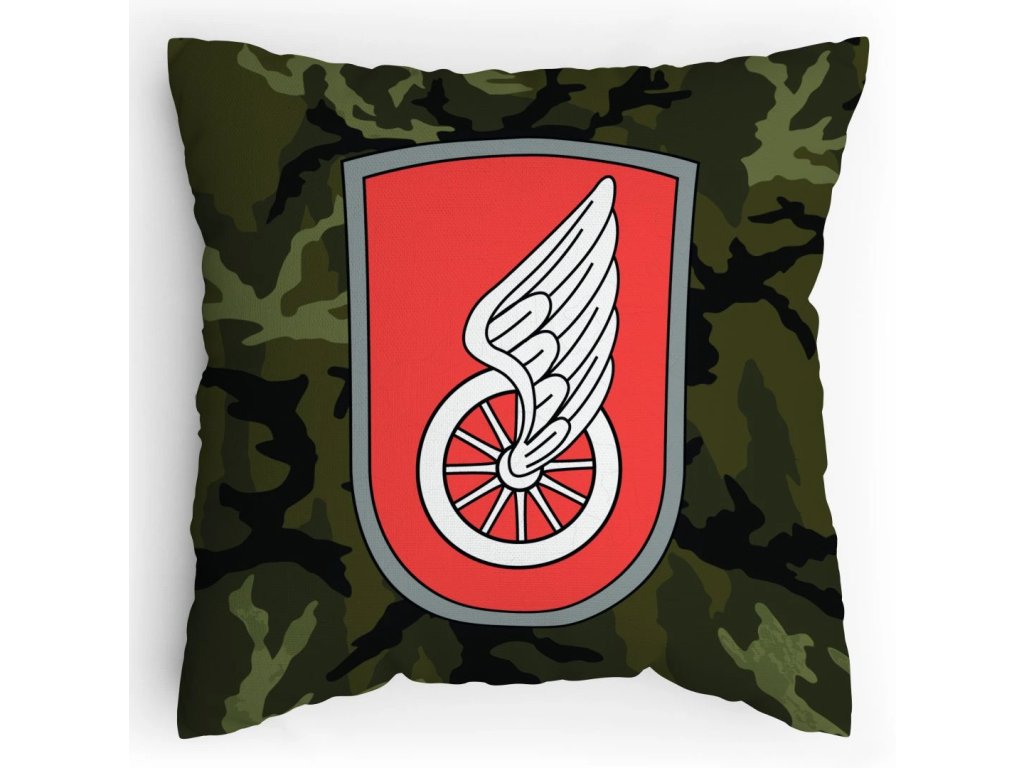 Polštářek s potiskem 14.Pluk log.Podpory Pardubice