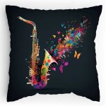 Polštářek s potiskem BarevnýSaxík