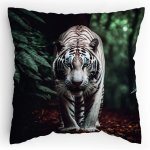 Polštářek s potiskem Bílý tygr