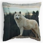Polštářek s potiskem Bílý vlk