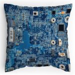 Polštářek s potiskem Blue motherboard