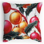 Polštářek s potiskem Červené vánoce