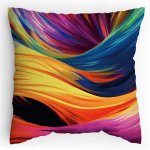 Polštářek s potiskem Duhové vlny